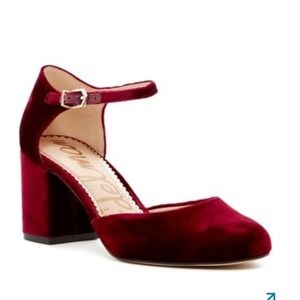 Sam Edelman clover velvet pump (cranberry)